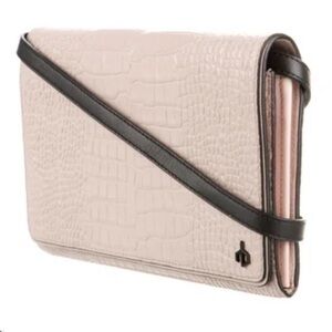 🎊Host Pick 🎊 NWOT RAG & BONE Croco Leather Pink Satin Crossbody Bag / Wallet